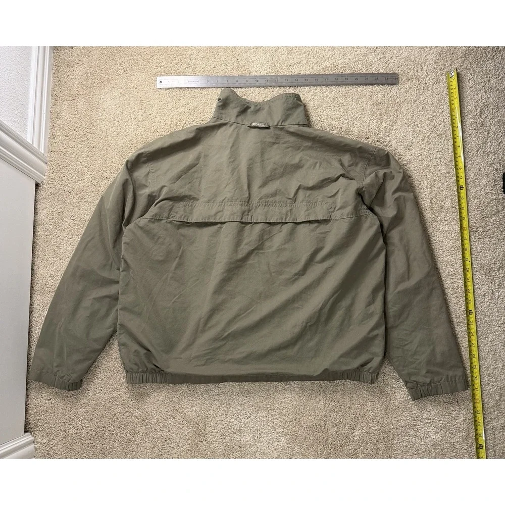 Columbia Sportswear Windbreaker Jacket Y2K XL Olive Green‎ Lightweight Full Zip